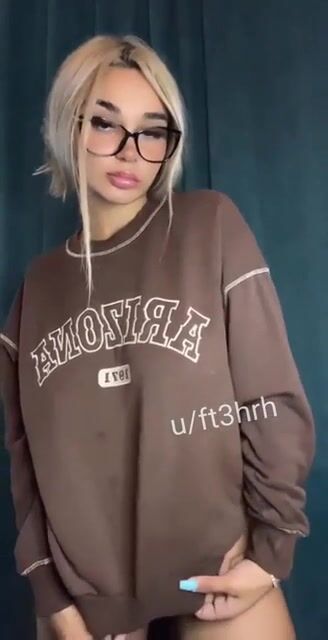 A busty reveal by a busty blonde!