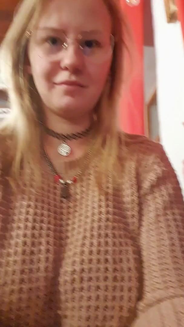 Who would have expected that under this modest sweater, hide such a powerful assets.