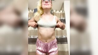 Small Tits / Big Ass: Bedtime titty drop #3