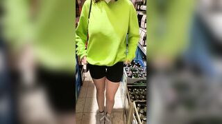 Just flashed my tits at the grocery store for you guys???? I almost got caught by an older lady????