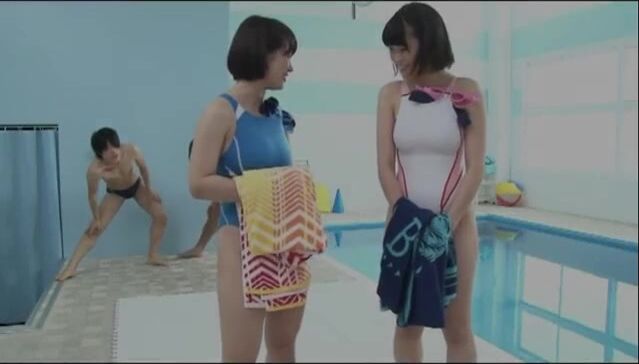 Two Japanese ladies swap swimsuits with the men and find they have increased athletic ability