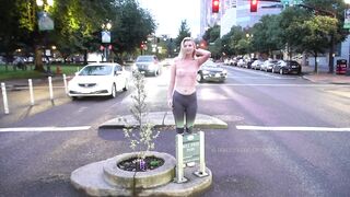 Without Bra: Getting topless in the worlds smallest park #1
