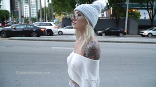 Without Bra: Nipple piercings #2