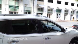 Without Bra: Showing off for some strangers #4