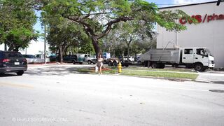 Without Bra: Layla buying ice and it makes her nipples nice and hard #4