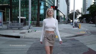 Without Bra: Candid braless #2