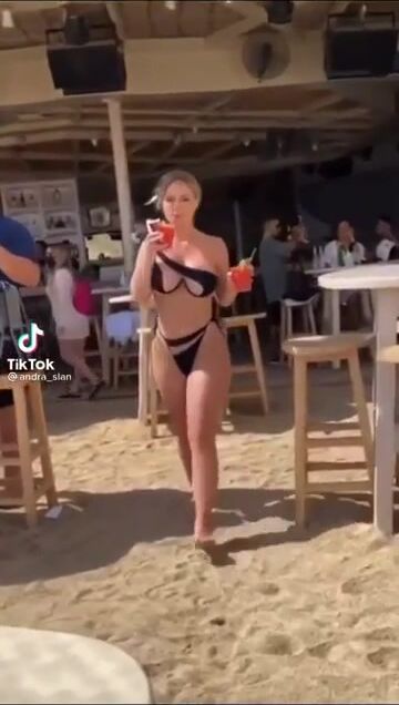 Interesting girl in an interesting bikini