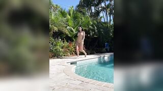 Big Tits in Bikinis: Passing by Poolside #2